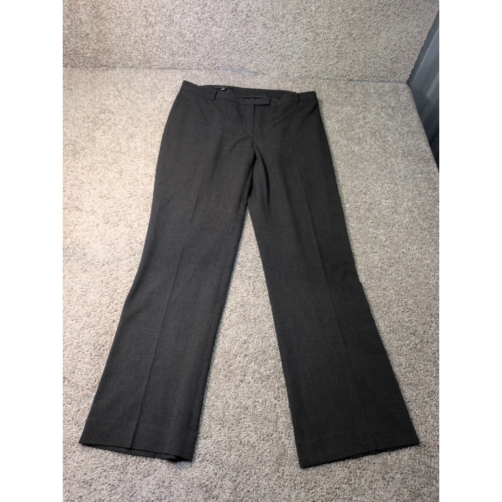 Brooks Brothers 346 Lucia Fit Dress Pants Womens 8 Charcoal Grey Wool Bootcut